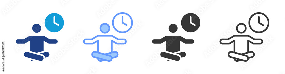 Patience icon set multiple style collection Patience icon set multiple style collection