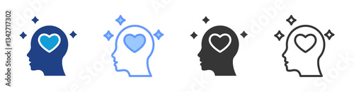 Self Reflection icon set multiple style collection