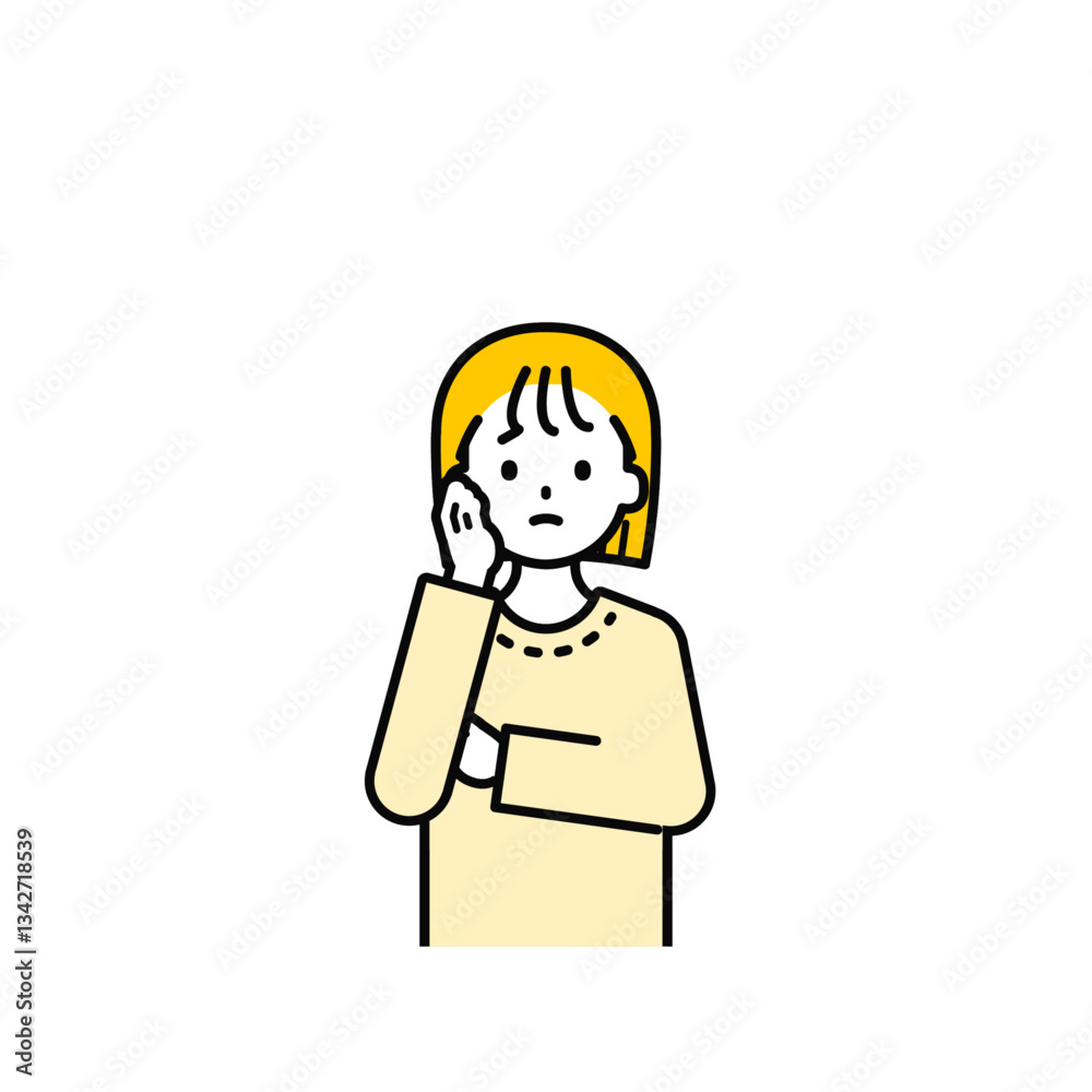 上半身のポーズ_シンプルな私服の女の子12 上半身のポーズ_シンプルな私服の女の子12