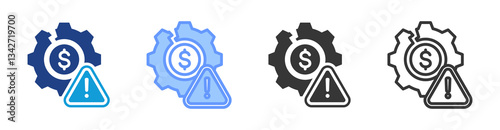 Disruption icon set multiple style collection