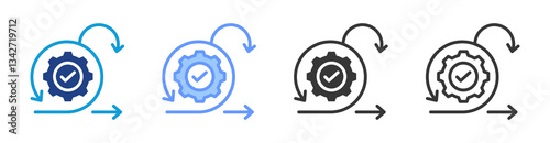 Agile icon set multiple style collection
