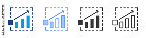 Scale Up icon set multiple style collection