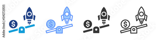 Leverage icon set multiple style collection