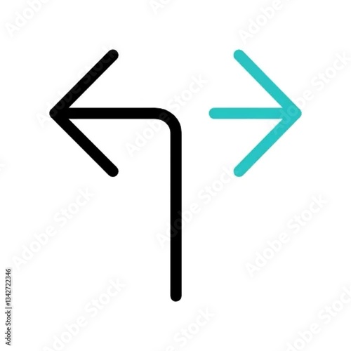 Directional Arrows Left, Right, and Turn Icon Set
