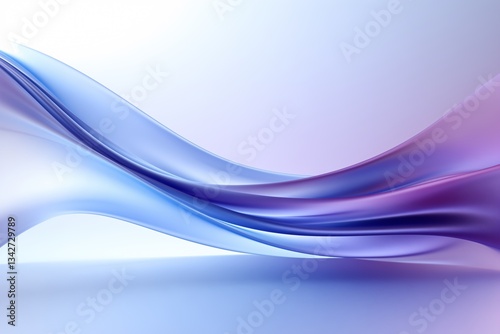 A smooth blue and purple curve with a soft gradient background, the overall effect is elegant and modern