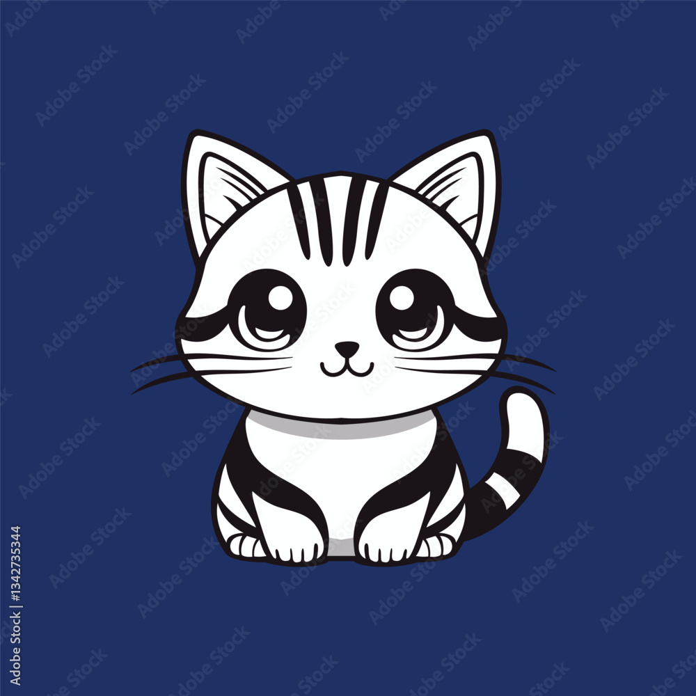 Cute Cat Vector Graphic Cute Cat Vector Graphic