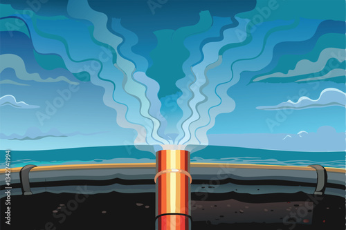 Create a detailed vector illustration of a cross-section of the Earth's crust, showing the layers crust, mantle, outer core, inner core.  Include labels and accurate color representation.