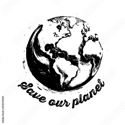 save our plante logo vector earth icon