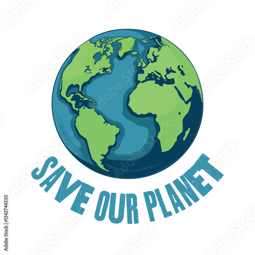 save our plante logo vector earth icon