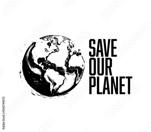 save our plante logo vector earth icon