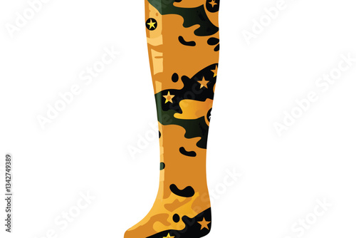 Generate a highly detailed image of a realistic camouflage pattern featuring various shades of green and brown, exhibiting a subtle yet effective disruptive coloration.