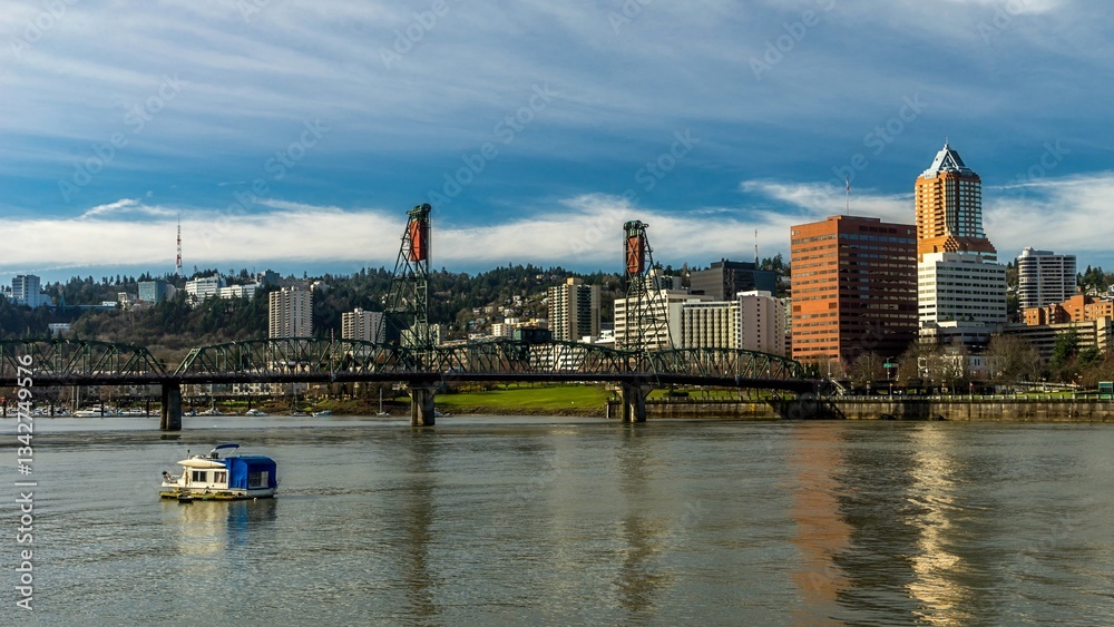 Naklejka premium Downtown Portland City View, Oregon