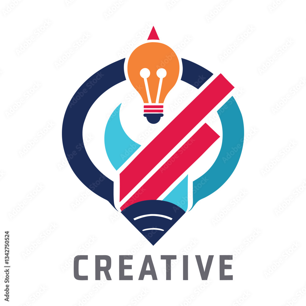 Creative lightbulb logo design symbolizing innovation and energy for a business company Creative lightbulb logo design symbolizing innovation and energy for a business company