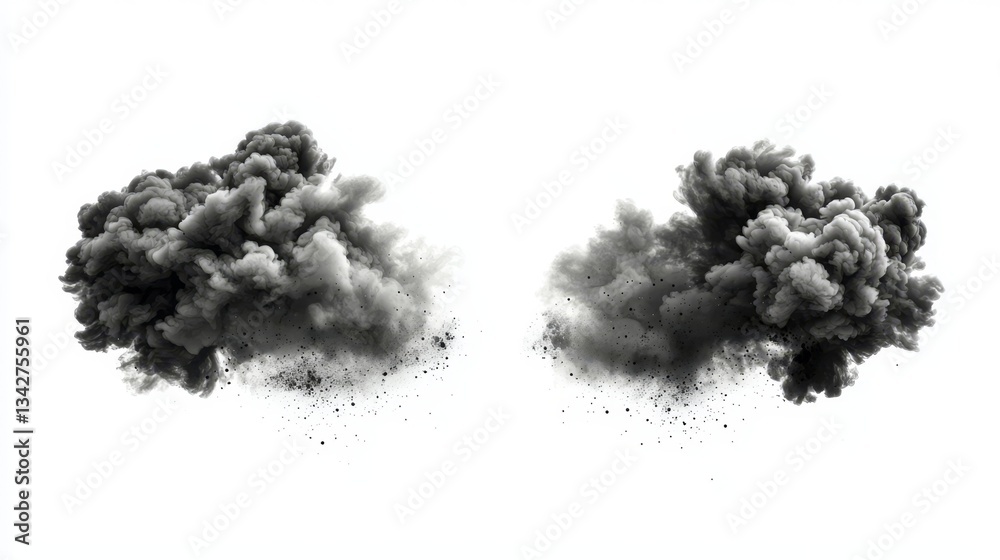 Depiction of polluted smog and fog. Depiction of polluted smog and fog.