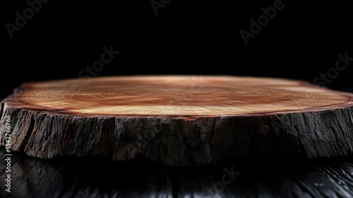 Rustic wooden slab for display
