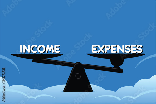 -a-seesaw-with--income--on-one-side-and--expenses- (1).eps