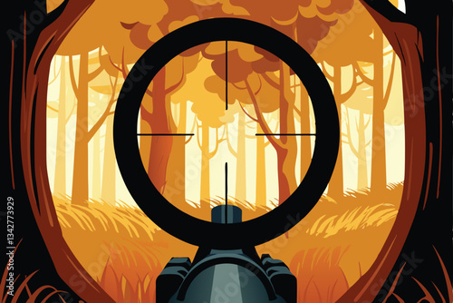 -a-sniper-s-view-through-a-scope--targeting-a-dist.eps