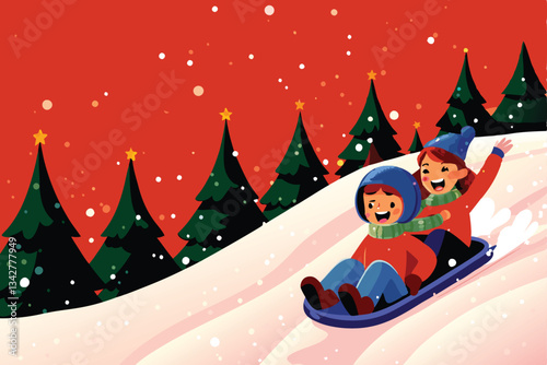 -cartoon-kids-riding-on-a-sled-down-a-snowy-hill-w (1).eps
