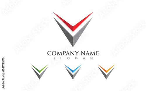 V Letter icon Logo Template design illustration v.3