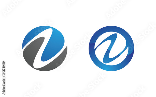 N Letter icon Logo vector illustration design template v.1
