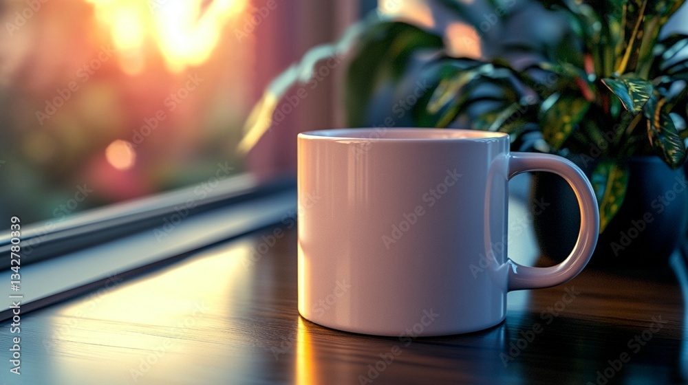 Obraz premium Sunrise Mug on Table