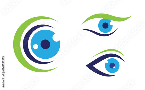 Branding Corporate Health Eye Care vector Logo design v.20