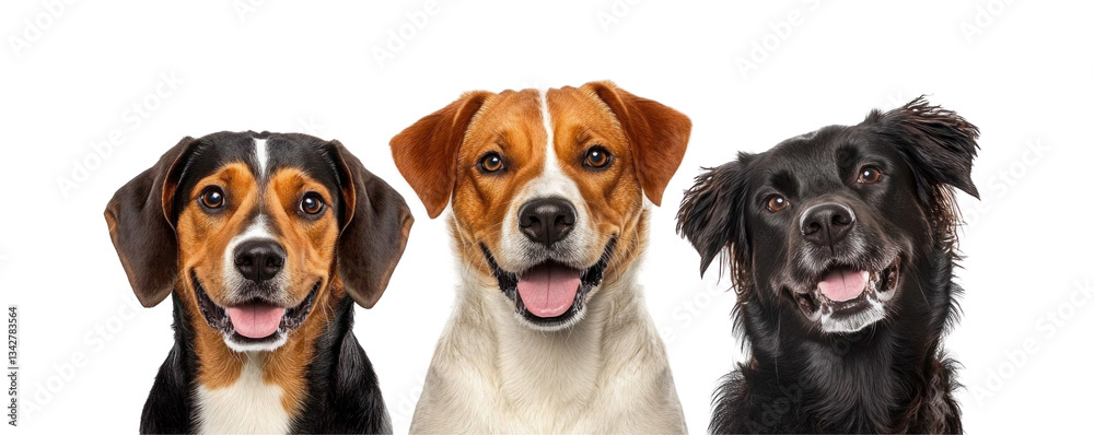 group of dogs isolated on transparent background Generative AI group of dogs isolated on transparent background Generative AI