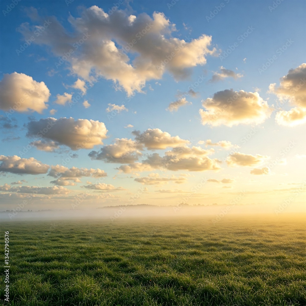 Fototapeta premium sunset over field