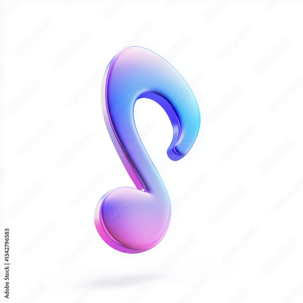 A 3d musical note icon A 3d musical note icon