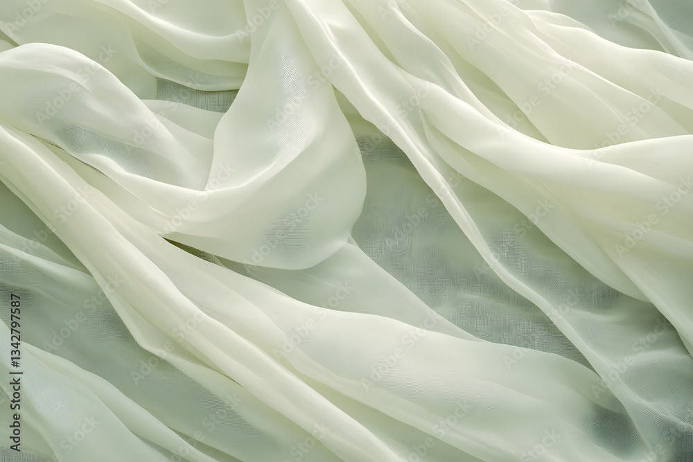 Obraz premium Elegant Draped Fabric, Soft Texture