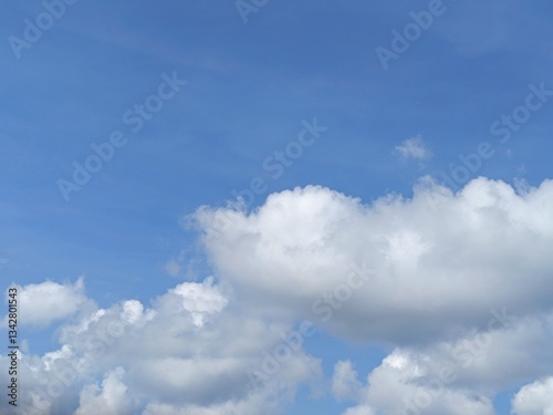 Picture of blue sky with white clouds.
