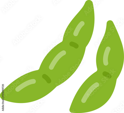 枝豆のアイコンのイラスト