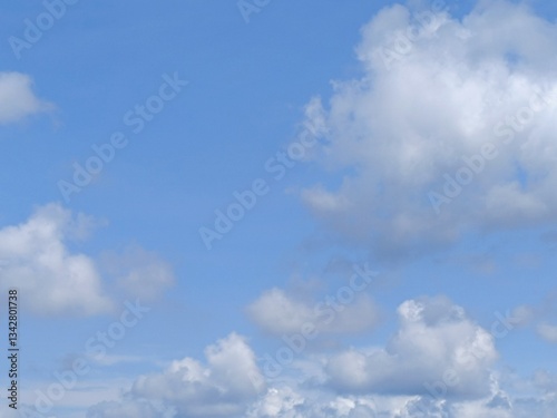 Picture of blue sky with white clouds.