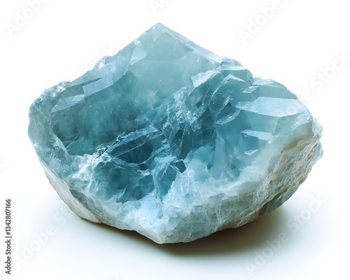 Raw Aquamarine Crystal Specimen