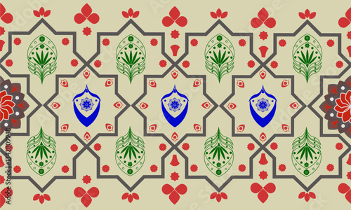 Beautiful Embroidery Shapes Pattern