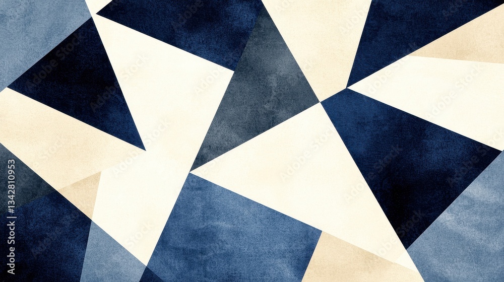 Abstract Geometric Pattern in Blue and Beige Tones for Design Abstract Geometric Pattern in Blue and Beige Tones for Design
