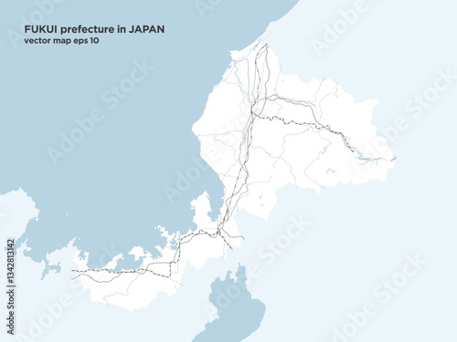 日本の福井県のシンプルなロードマップ