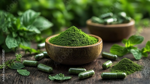 A vibrant green food supplement, bursting with the essence of nature is finest herbs, ready to nourish your body from within.