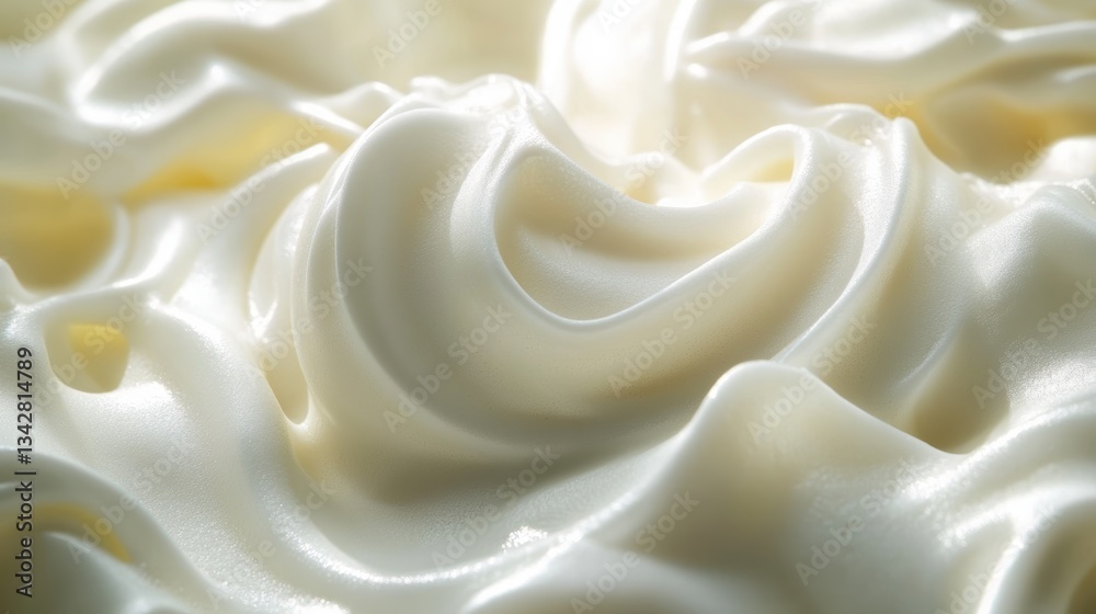 Obraz premium A delicate white foam sample of face cleansing mousse, ready to unveil a refreshed and radiant complexion.