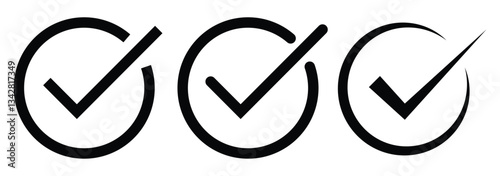  tick - symbol of certification and verification on social media and social network. Verified and certified official account and profile. Symbol, sign and icon. verified badge icon.