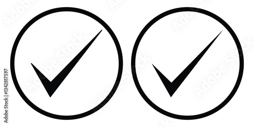  tick - symbol of certification and verification on social media and social network. Verified and certified official account and profile. Symbol, sign and icon. verified badge icon.