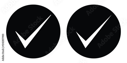  tick - symbol of certification and verification on social media and social network. Verified and certified official account and profile. Symbol, sign and icon. verified badge icon.