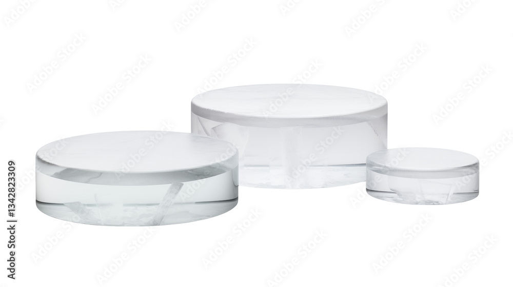 Elegant White Acrylic Display Stands for Products Elegant White Acrylic Display Stands for Products
