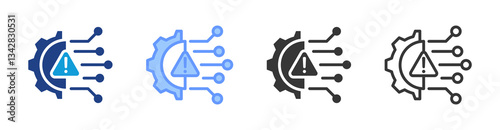 Disruptive Technology icon set multiple style collection