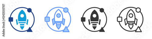 Lean Startup icon set multiple style collection