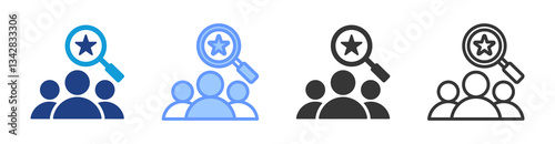 Competitive Analysis icon set multiple style collection