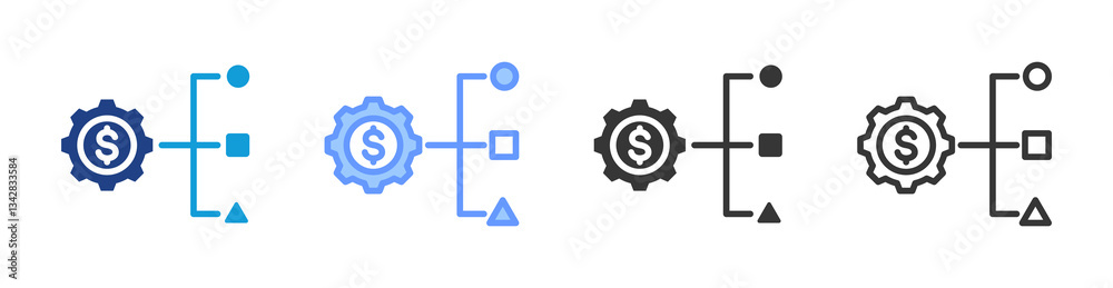 Business Model icon set multiple style collection Business Model icon set multiple style collection