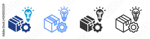 New Product Management icon set multiple style collection