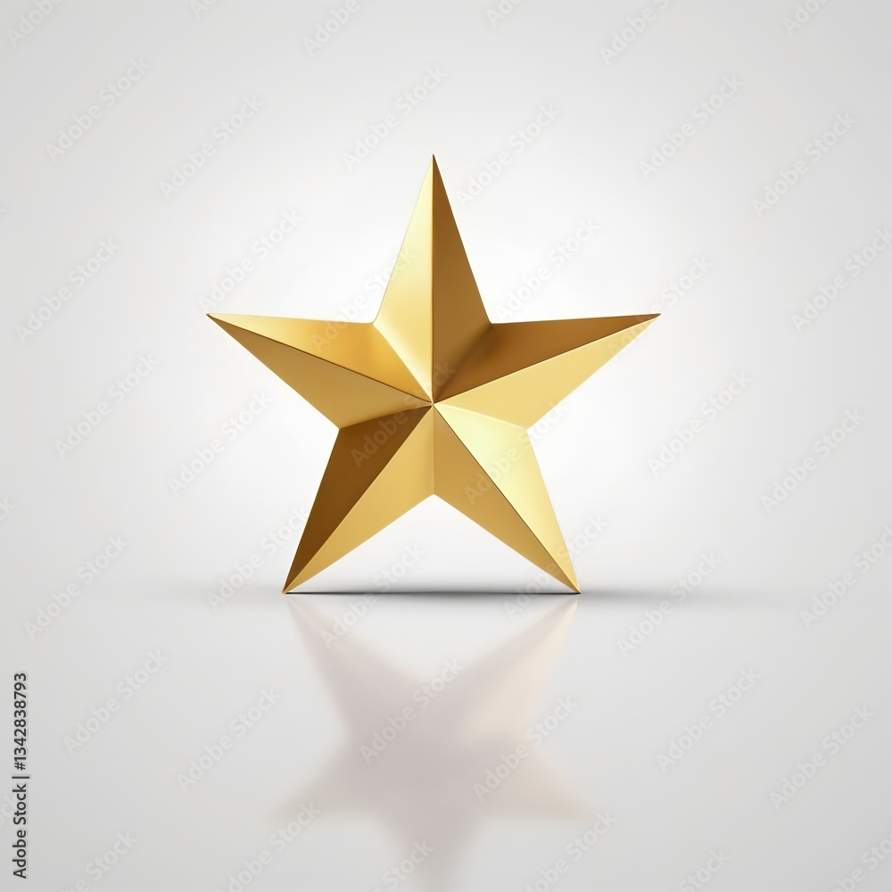Obraz premium 3d gold star on white background