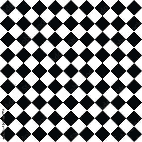 Seamless harlequin pattern-black and white. line diagonal diamond seamless pattern. horizontal black halftone of diamond shape design for pattern and background. Seamless harlequin pattern with black.